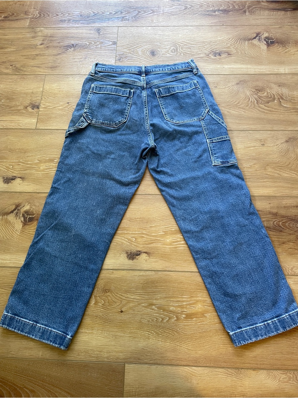 GAP High-Rise Straight Leg Carpinter Jeans‎ in Medium Blue Wash - Picture 9 of 9